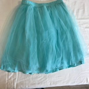 teal tulle skirt